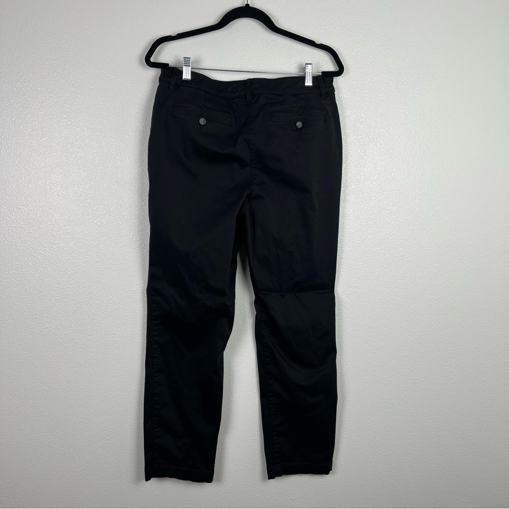 Tommy Bahama Womens Black Tapered Ankle Zip Pants Size 12 Cotton Tencel Stretch - Picture 5 of 7